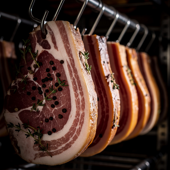 Hanging meat