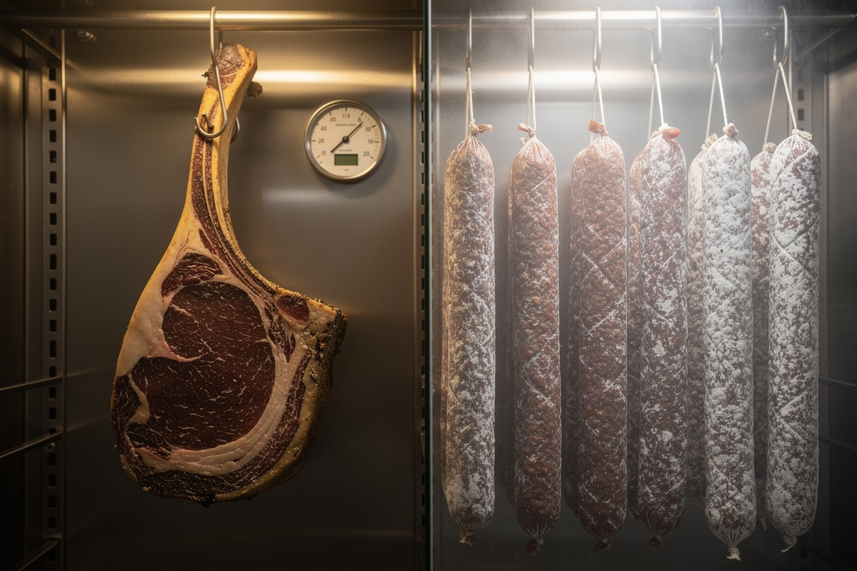 Ideal Humidity for Dry Aging Beef vs Charcuterie: Why They Differ