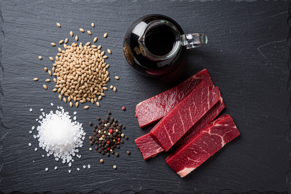 Biltong Cure Recipe and Spice Guide: Salt, Coriander