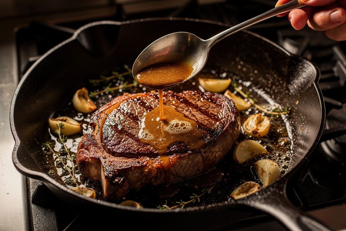 Butter-Basting a Dry-Aged Steak: Technique and Temps
