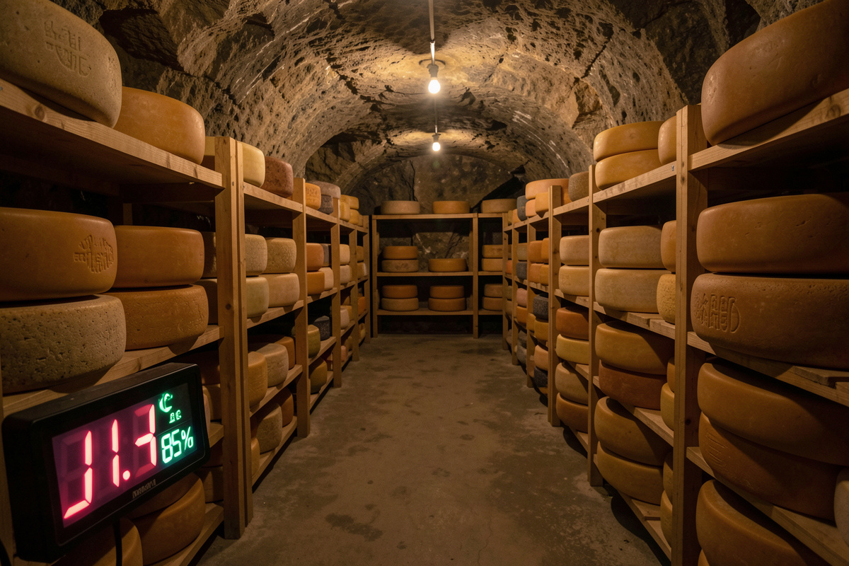 Cheese Aging Temperature and Humidity Chart by Type
