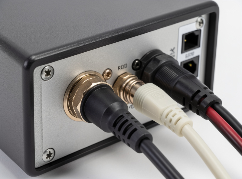 Close-up of Inkbird controller output sockets with a compressor plug and a humidifier plug wired in